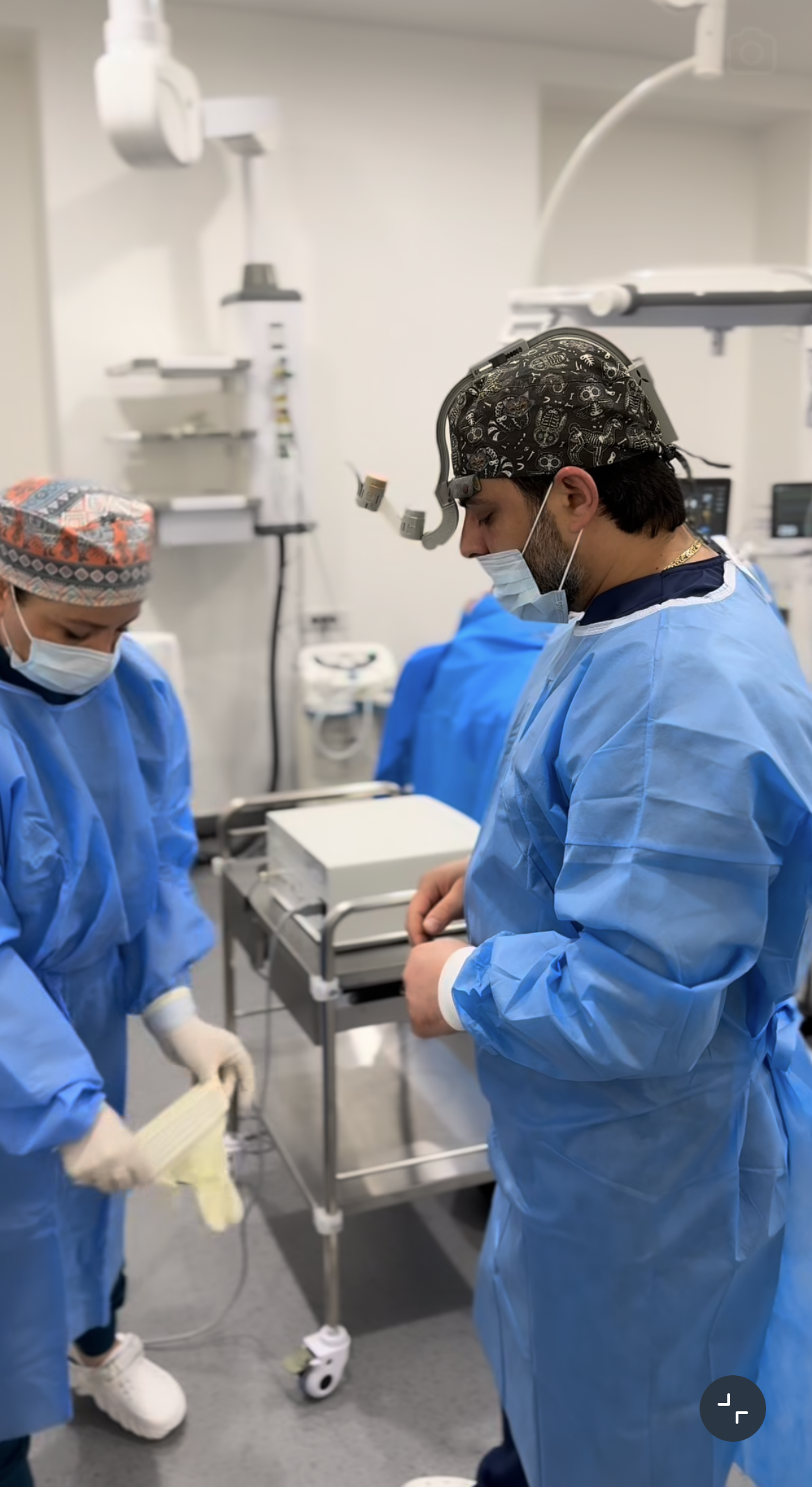 Dr. Bakhshyan with the surgical team